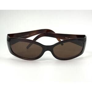 Vintage Fendi Y2K Sunglasses FF Logo Brown Wrap Designer Italy FS301 54 15 130